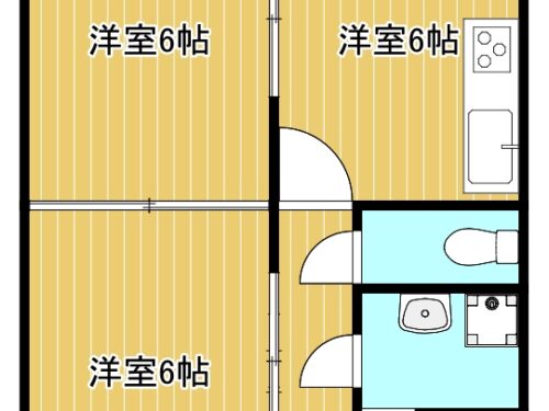 退去後に和室か洋室か確認となります(間取)
